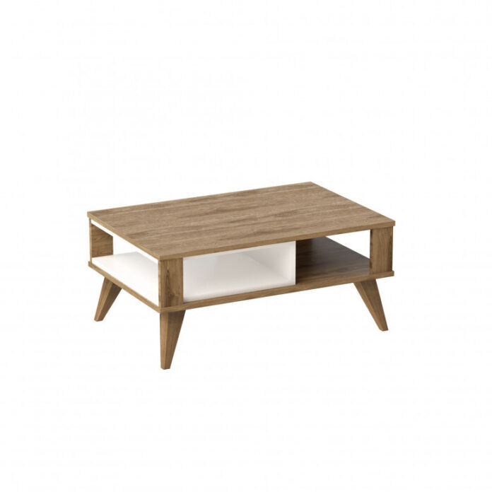 Masuta de Cafea Model Cortes, 90x60x40 cm, Stejar/Alb Masuta de Cafea Model Cortes, 90x60x40 cm, Stejar/Alb