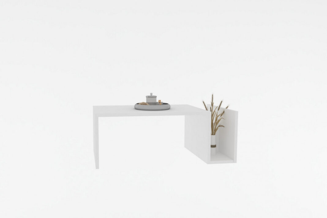 Masuta de Cafea Model Crane, 86.8x50x32.4 cm, Alb Masuta de Cafea Model Crane, 86.8x50x32.4 cm, Alb