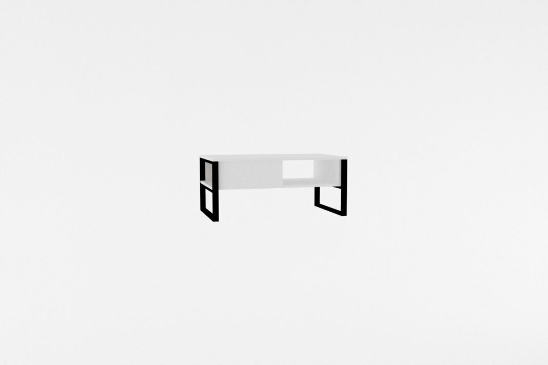 Masuta de Cafea Model Crawford, 100x44x60 cm, Alb/Negru Masuta de Cafea Model Crawford, 100x44x60 cm, Alb/Negru