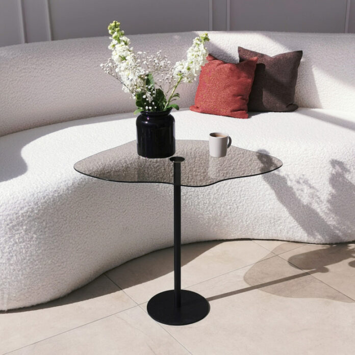 Masuta de Cafea Model Cross, 60x45x50 cm, Negru, Blat Sticla securizata Masuta de Cafea Model Cross, 60x45x50 cm, Negru, Blat Sticla securizata