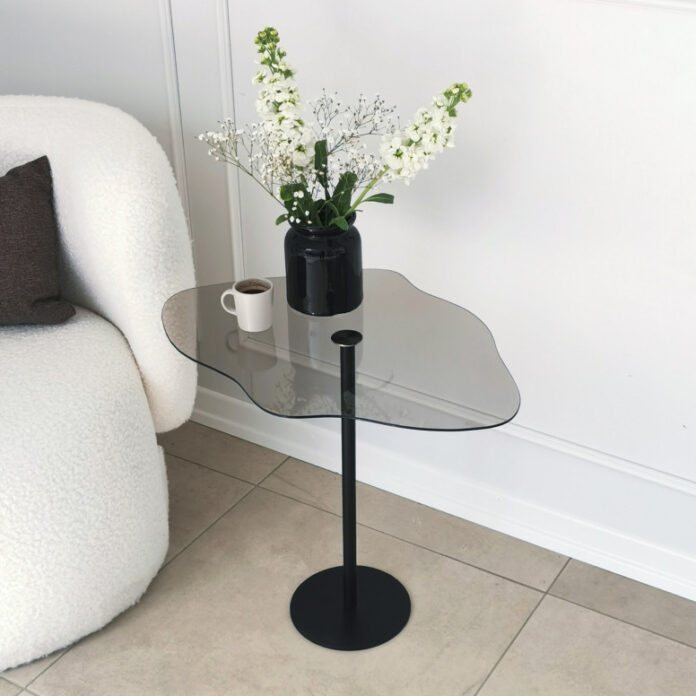 Masuta de Cafea Model Cross, 60x45x50 cm, Negru, Blat Sticla securizata Masuta de Cafea Model Cross, 60x45x50 cm, Negru, Blat Sticla securizata