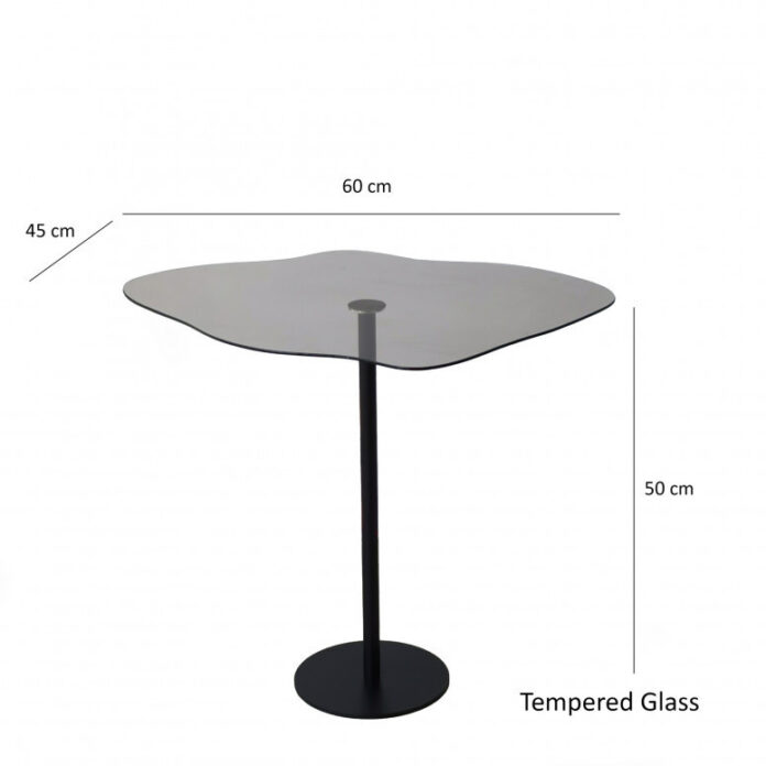 Masuta de Cafea Model Cross, 60x45x50 cm, Negru, Blat Sticla securizata Masuta de Cafea Model Cross, 60x45x50 cm, Negru, Blat Sticla securizata