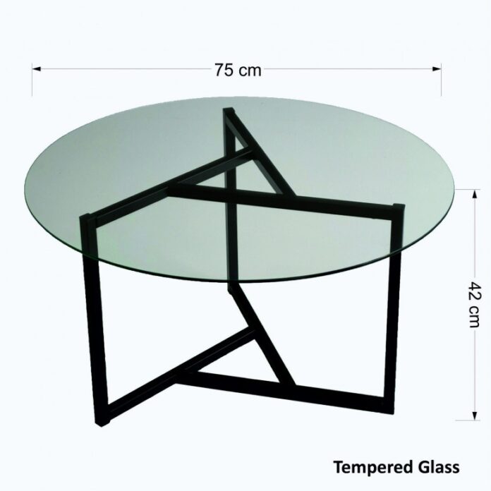 Masuta de Cafea Model Davila, 75x75x42 cm, Transparent/Negru, Blat Sticla securizata Masuta de Cafea Model Davila, 75x75x42 cm, Transparent/Negru, Blat Sticla securizata
