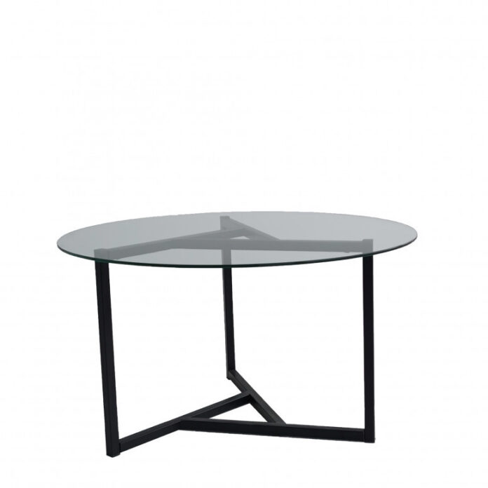 Masuta de Cafea Model Davila, 75x75x42 cm, Transparent/Negru, Blat Sticla securizata Masuta de Cafea Model Davila, 75x75x42 cm, Transparent/Negru, Blat Sticla securizata