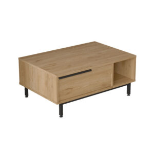 Masuta de Cafea Model Davion, 90x60x37.5 cm, Negru/Natural Masuta de Cafea Model Davion, 90x60x37.5 cm, Negru/Natural