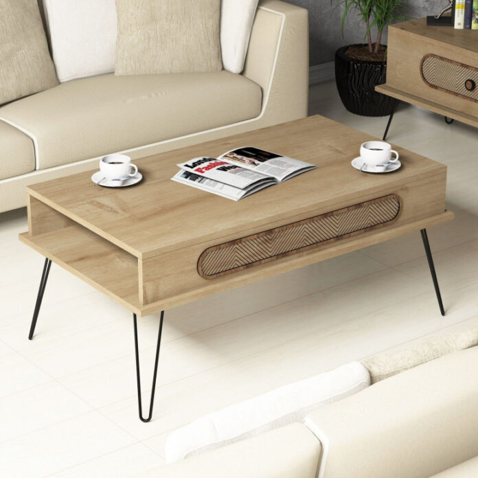 Masuta de Cafea Model Donovan, 105x56x45.8 cm, Stejar Masuta de Cafea Model Donovan, 105x56x45.8 cm, Stejar