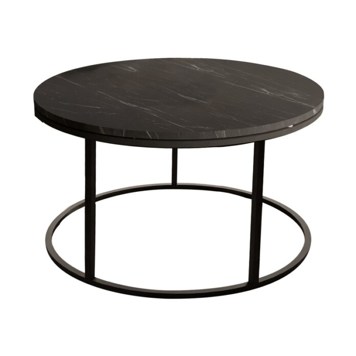 Masuta de Cafea Model Drion, Negru, D60x40 cm Masuta de Cafea Model Drion, Negru, D60x40 cm