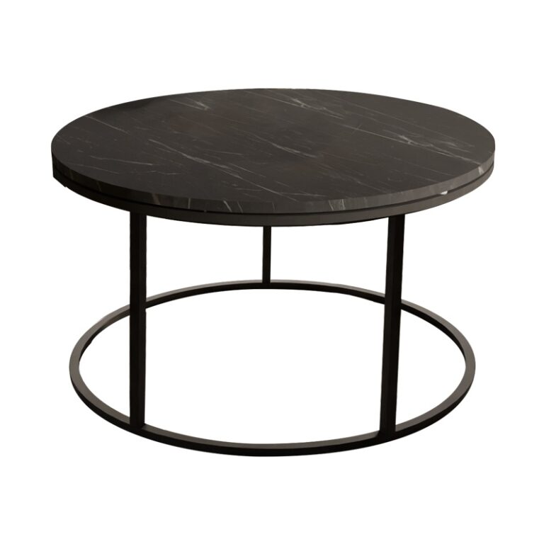 Masuta de Cafea Model Drion, Negru, D60x40 cm