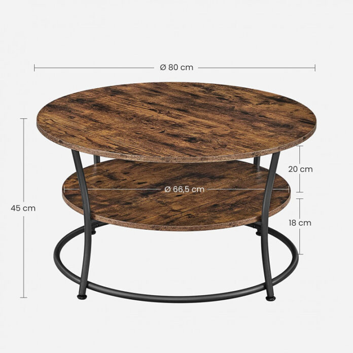 Masuta de Cafea Model Emely, 80x80x45 cm, Maro Rustic Masuta de Cafea Model Emely, 80x80x45 cm, Maro Rustic