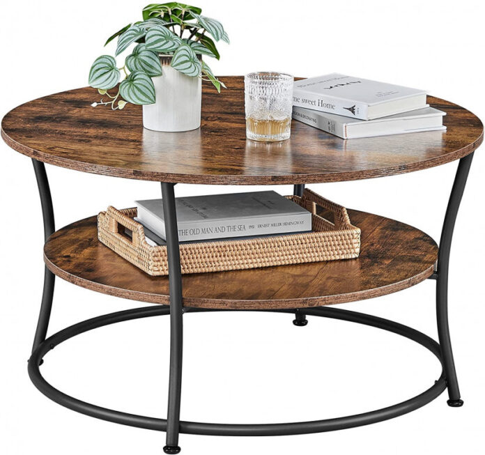 Masuta de Cafea Model Emely, 80x80x45 cm, Maro Rustic Masuta de Cafea Model Emely, 80x80x45 cm, Maro Rustic