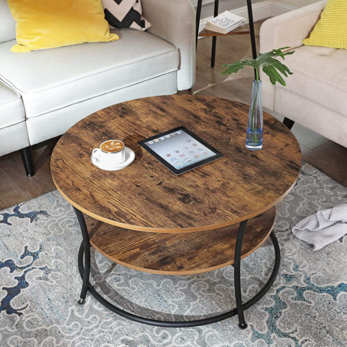 Masuta de Cafea Model Emely, 80x80x45 cm, Maro Rustic Masuta de Cafea Model Emely, 80x80x45 cm, Maro Rustic