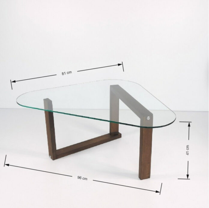 Masuta de Cafea Model Fields, 96x81x41 cm, Nuc, Lemn masiv, Blat Sticla securizata Masuta de Cafea Model Fields, 96x81x41 cm, Nuc, Lemn masiv, Blat Sticla securizata