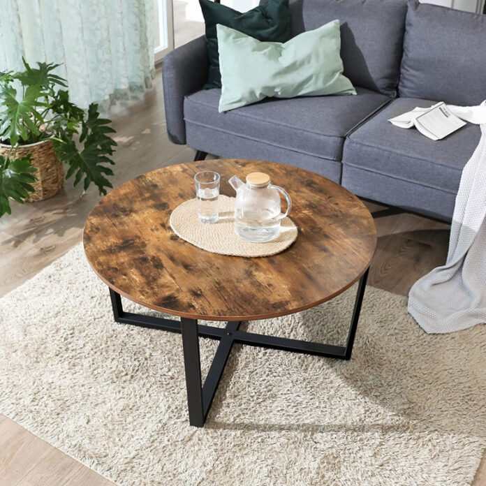 Masuta de Cafea Model Grace, 88x88x47 cm, Vintage / Maro Închis Masuta de Cafea Model Grace, 88x88x47 cm, Vintage / Maro Închis