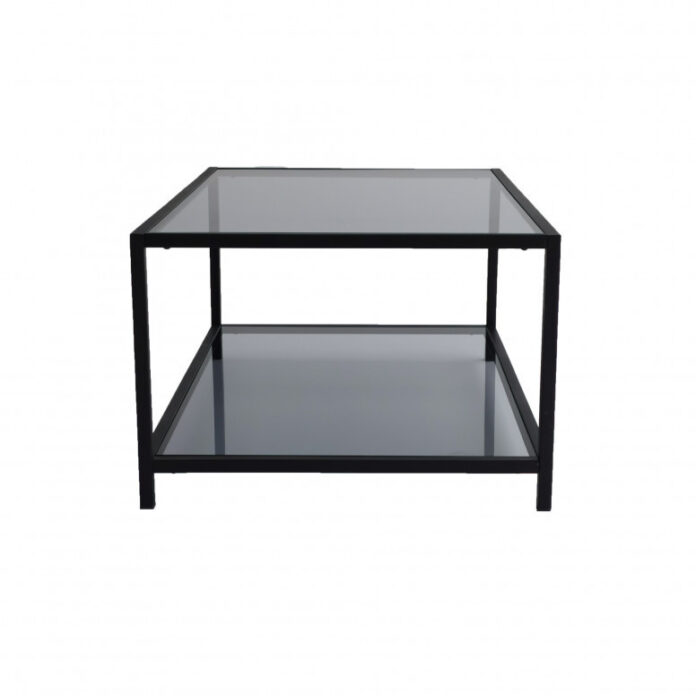 Masuta de Cafea Model Huynh, 90x60x40 cm, Negru, Blat Sticla securizata Masuta de Cafea Model Huynh, 90x60x40 cm, Negru, Blat Sticla securizata