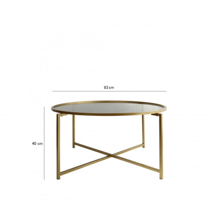 Masuta de Cafea Model Iker, 83x83x40 cm, Auriu/Gri, Blat Sticla securizata Masuta de Cafea Model Iker, 83x83x40 cm, Auriu/Gri, Blat Sticla securizata