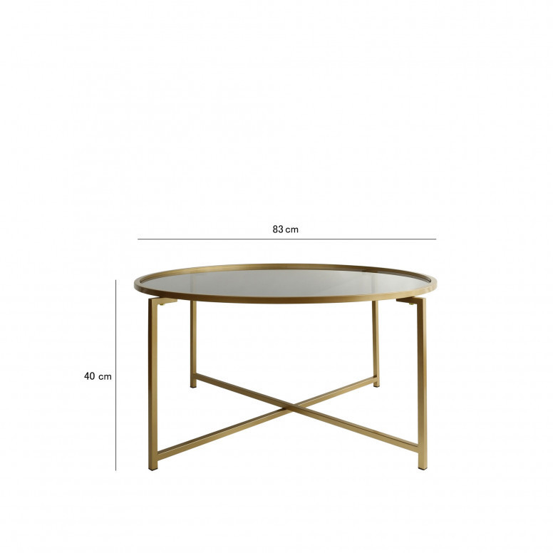 Masuta de Cafea Model Iker, 83x83x40 cm, Auriu/Gri, Blat Sticla securizata Masuta de Cafea Model Iker, 83x83x40 cm, Auriu/Gri, Blat Sticla securizata