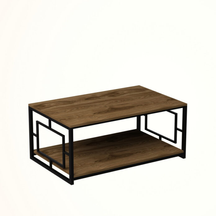 Masuta de Cafea Model Jemma, 120X60X50 cm, Nuc/Negru Masuta de Cafea Model Jemma, 120X60X50 cm, Nuc/Negru