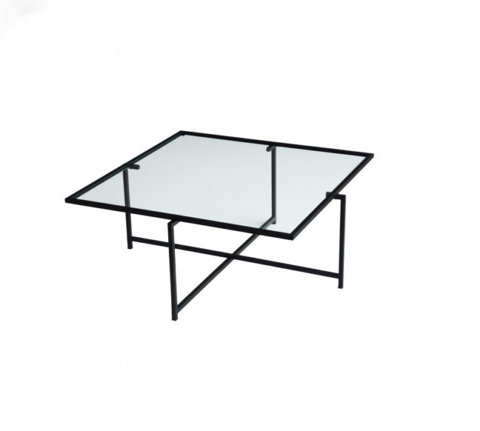 Masuta de Cafea Model Jenesis, 85x85x35 cm, Negru, Blat Sticla securizata Masuta de Cafea Model Jenesis, 85x85x35 cm, Negru, Blat Sticla securizata