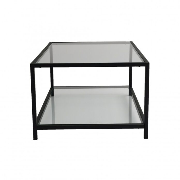 Masuta de Cafea Model Juelz, 90x60x40 cm, Negru, Blat Sticla securizata Masuta de Cafea Model Juelz, 90x60x40 cm, Negru, Blat Sticla securizata