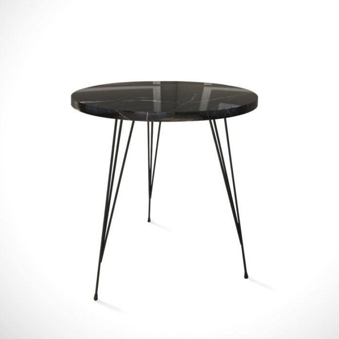 Masuta de Cafea Model Kellen, 40x40x44 cm, Negru marmorat Masuta de Cafea Model Kellen, 40x40x44 cm, Negru marmorat