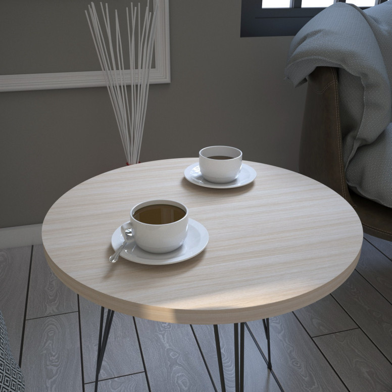 Masuta de Cafea Model Kellen, 40x40x44 cm, Stejar Masuta de Cafea Model Kellen, 40x40x44 cm, Stejar