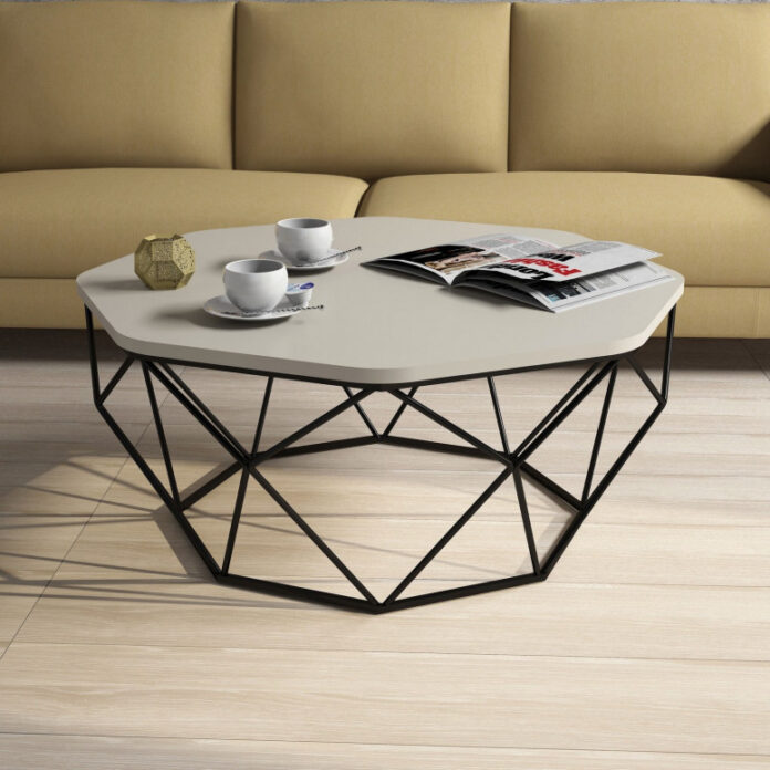 Masuta de Cafea Model Kent, 90x90x38 cm, Crem Masuta de Cafea Model Kent, 90x90x38 cm, Crem