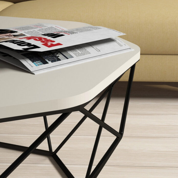 Masuta de Cafea Model Kent, 90x90x38 cm, Crem Masuta de Cafea Model Kent, 90x90x38 cm, Crem