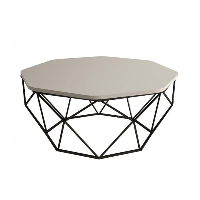 Masuta de Cafea Model Kent, 90x90x38 cm, Crem Masuta de Cafea Model Kent, 90x90x38 cm, Crem