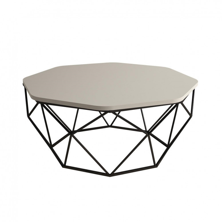 Masuta de Cafea Model Kent, 90x90x38 cm, Crem Masuta de Cafea Model Kent, 90x90x38 cm, Crem