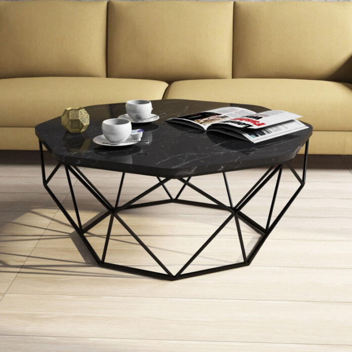 Masuta de Cafea Model Kent, 90x90x38 cm, Negru Masuta de Cafea Model Kent, 90x90x38 cm, Negru