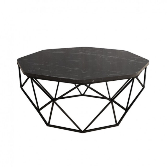 Masuta de Cafea Model Kent, 90x90x38 cm, Negru Masuta de Cafea Model Kent, 90x90x38 cm, Negru