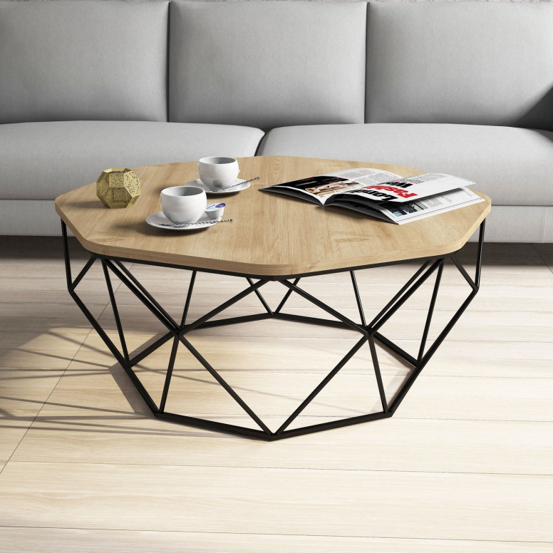 Masuta de Cafea Model Kent, 90x90x38 cm, Stejar Masuta de Cafea Model Kent, 90x90x38 cm, Stejar