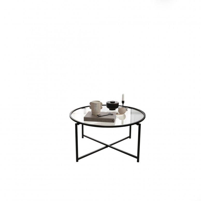 Masuta de Cafea Model King, 83x83x40 cm, Negru, Blat Sticla securizata Masuta de Cafea Model King, 83x83x40 cm, Negru, Blat Sticla securizata