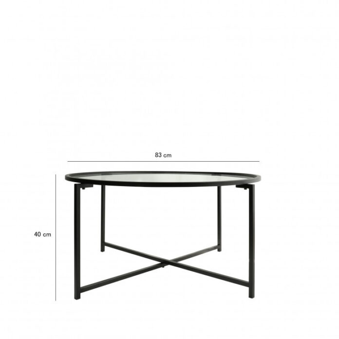 Masuta de Cafea Model King, 83x83x40 cm, Negru, Blat Sticla securizata Masuta de Cafea Model King, 83x83x40 cm, Negru, Blat Sticla securizata