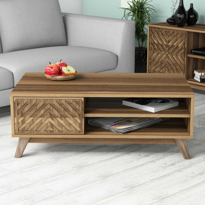 Masuta de Cafea Model Larson, 105x60x38.2 cm, Nuc Masuta de Cafea Model Larson, 105x60x38.2 cm, Nuc