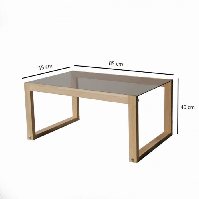 Masuta de Cafea Model Laura, 85x55x40 cm, Natural, Lemn masiv, Blat Sticla securizata Masuta de Cafea Model Laura, 85x55x40 cm, Natural, Lemn masiv, Blat Sticla securizata