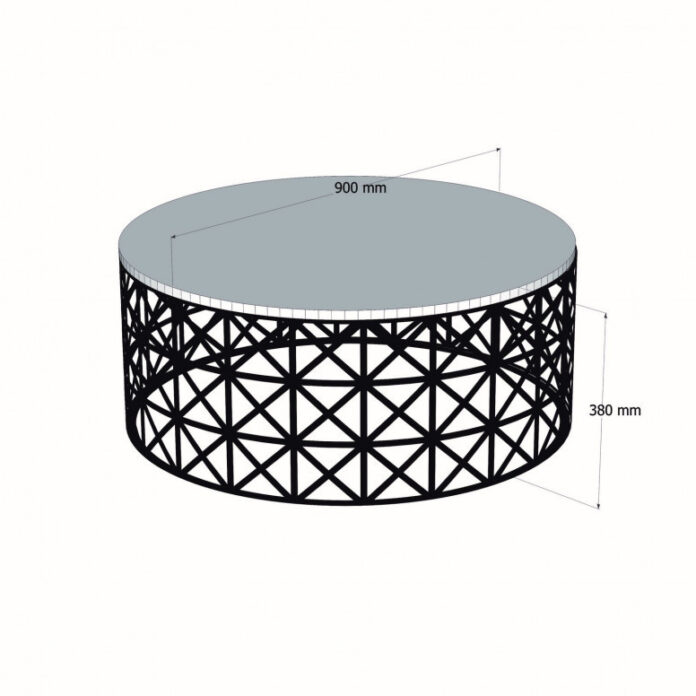 Masuta de Cafea Model McKenzie, 90x90x38 cm, Negru marmorat Masuta de Cafea Model McKenzie, 90x90x38 cm, Negru marmorat