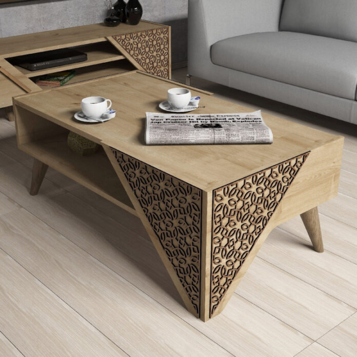 Masuta de Cafea Model Meyers, 105x40x58 cm, Stejar Masuta de Cafea Model Meyers, 105x40x58 cm, Stejar