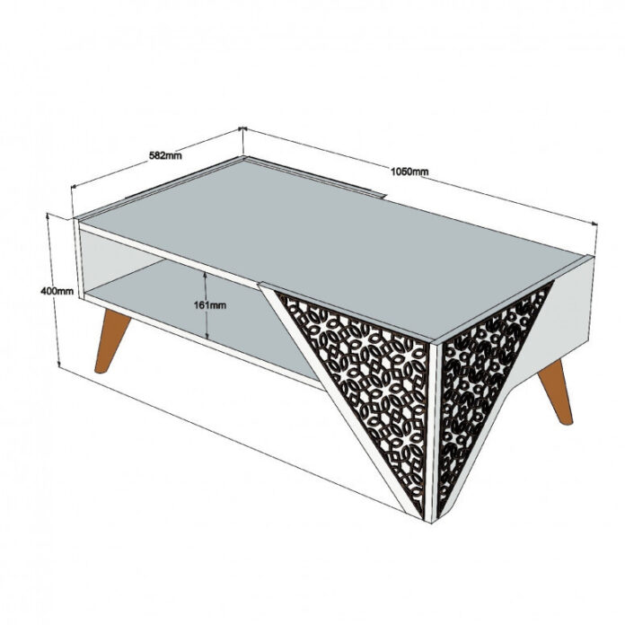 Masuta de Cafea Model Meyers, 105x40x58 cm, Stejar Masuta de Cafea Model Meyers, 105x40x58 cm, Stejar