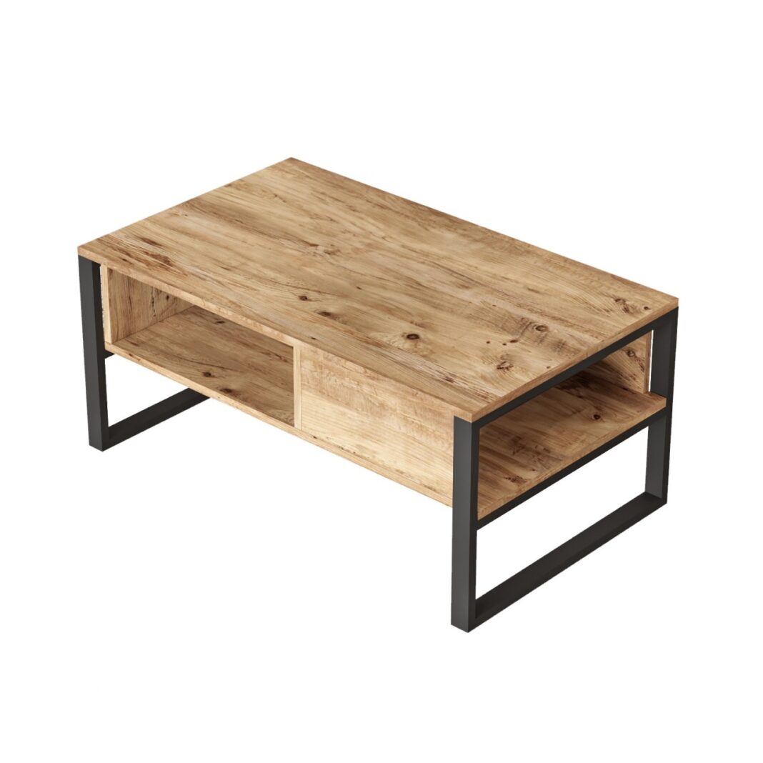 Măsuță de cafea Model Ml34, Stejar miere/Negru Măsuță de cafea Model Ml34, Stejar miere/Negru