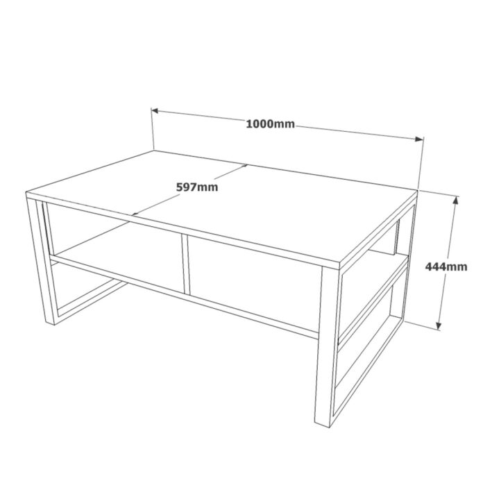Măsuță de cafea Model Ml34, Stejar miere/Negru Măsuță de cafea Model Ml34, Stejar miere/Negru