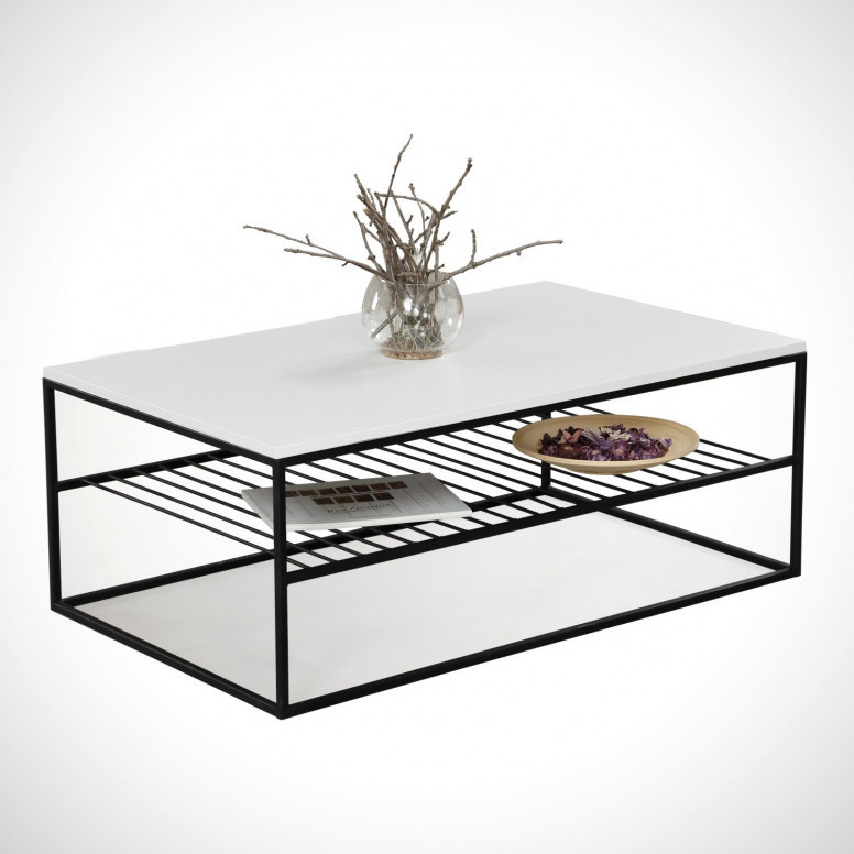 Masuta de Cafea Model Molina, 95x55x43 cm, Alb Masuta de Cafea Model Molina, 95x55x43 cm, Alb