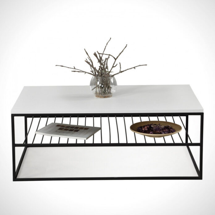 Masuta de Cafea Model Molina, 95x55x43 cm, Alb Masuta de Cafea Model Molina, 95x55x43 cm, Alb