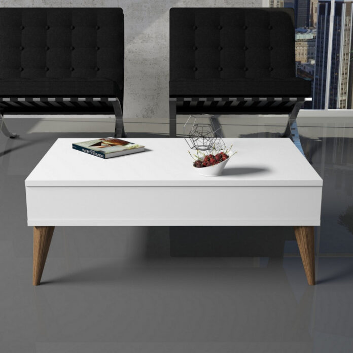 Masuta de Cafea Model Mueller, 90x60x34.6 cm, Alb