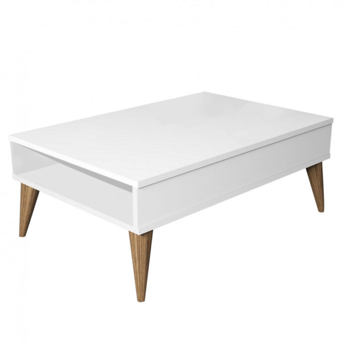 Masuta de Cafea Model Mueller, 90x60x34.6 cm, Alb