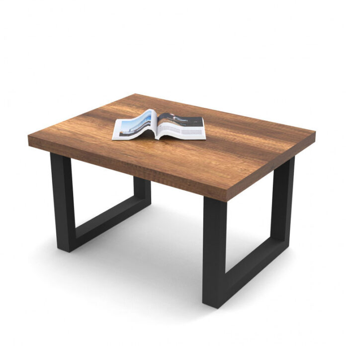 Masuta de Cafea Model Randolph, 80x60x43 cm, Nuc/Negru Masuta de Cafea Model Randolph, 80x60x43 cm, Nuc/Negru