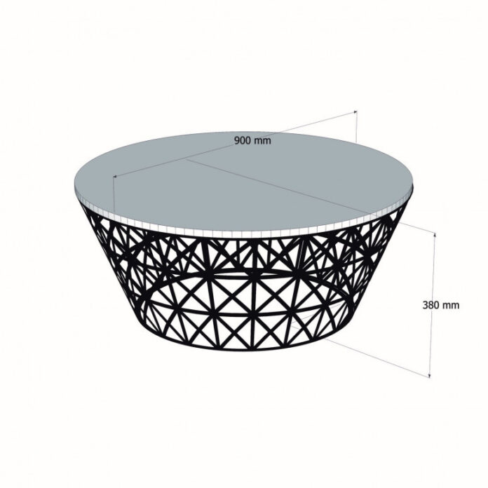 Masuta de Cafea Model Roach, 90x90x38 cm, Negru marmorat Masuta de Cafea Model Roach, 90x90x38 cm, Negru marmorat