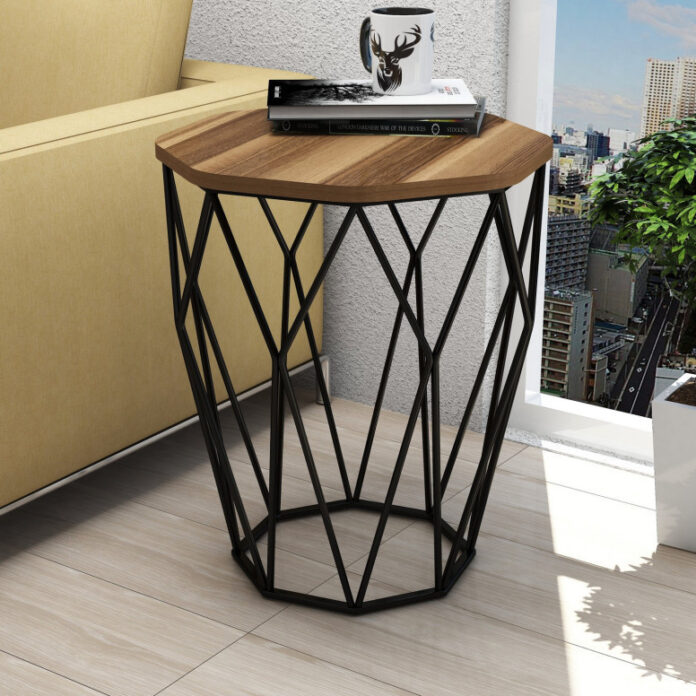 Masuta de Cafea Model Rylan, 46x46x57 cm, Nuc Masuta de Cafea Model Rylan, 46x46x57 cm, Nuc