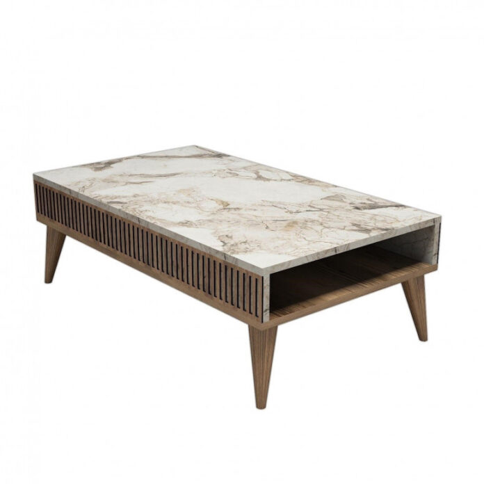Masuta de Cafea Model Salas, 105x60x34.6 cm, Nuc/Alb Masuta de Cafea Model Salas, 105x60x34.6 cm, Nuc/Alb