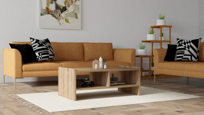 Masuta de Cafea Model Scott, 90x50x35 cm, Nuc Masuta de Cafea Model Scott, 90x50x35 cm, Nuc